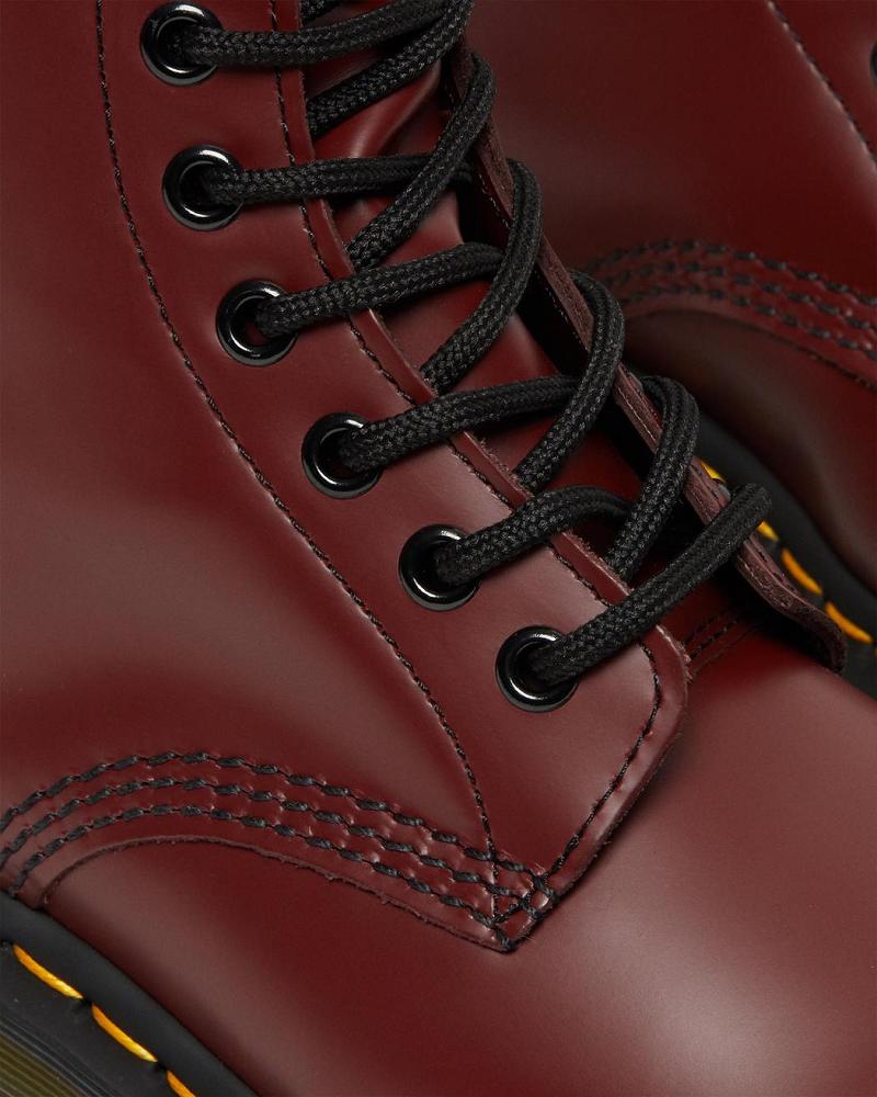 Dr Martens 1460 Smooth Leren Veterlaarzen Dames Roze Rood | NL 575PJJ